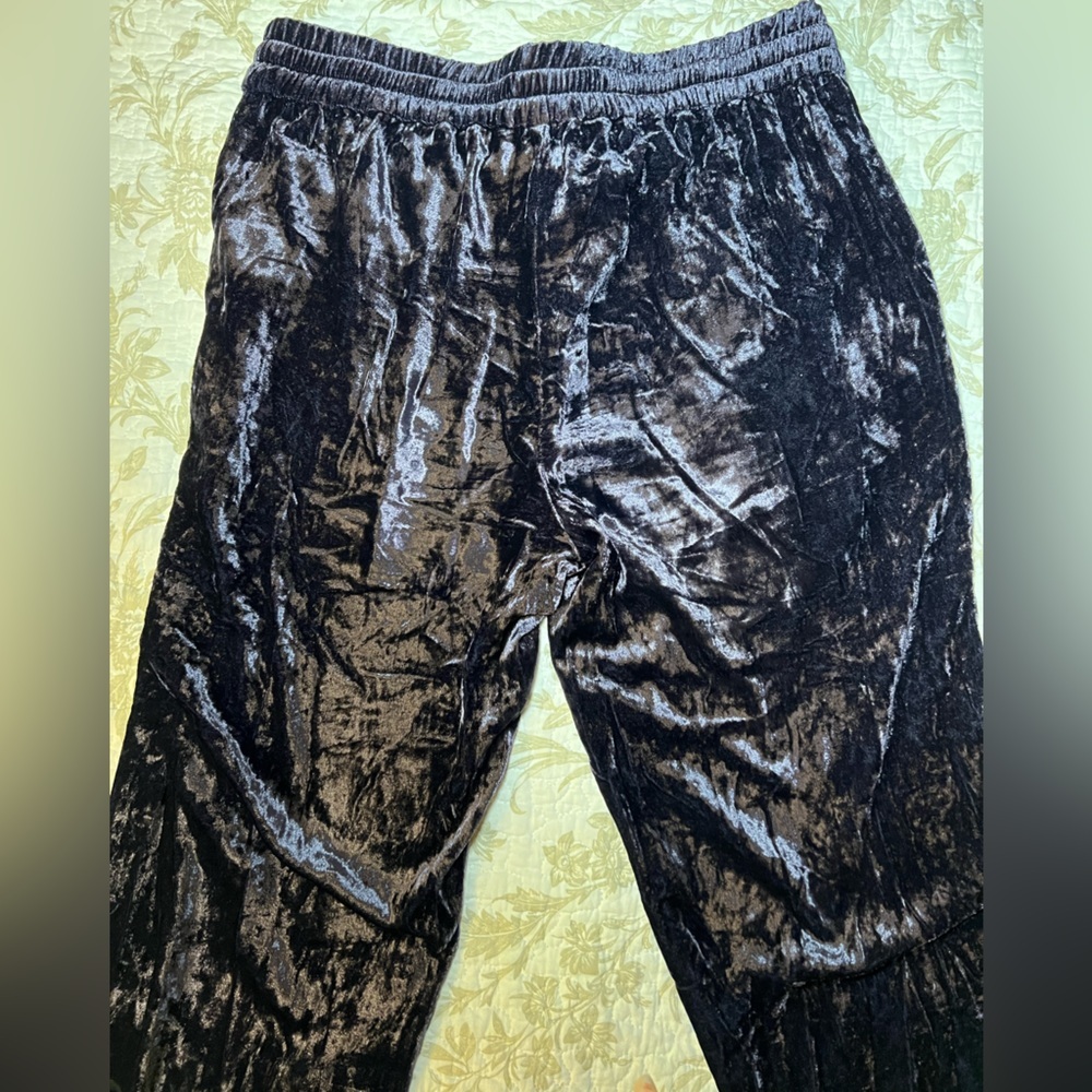 J Crew Crushed Velvet Velour Pants Joggers, size 4 RetroGlam - Picture 6 of 12